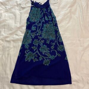 INC International Concepts Blue and Teal Paisley Dress